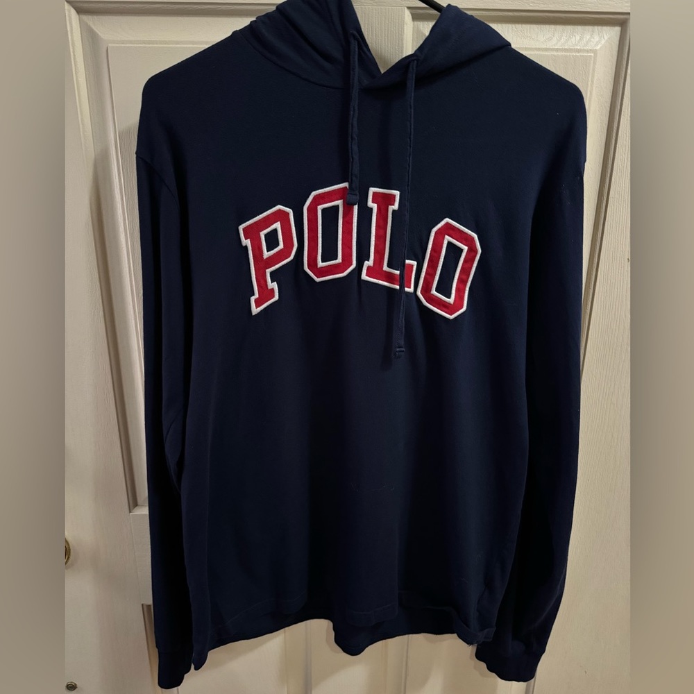 Polo Ralph Lauren Mens Jersey Hooded T-shirt Medium /Blue - Picture 1 of 9